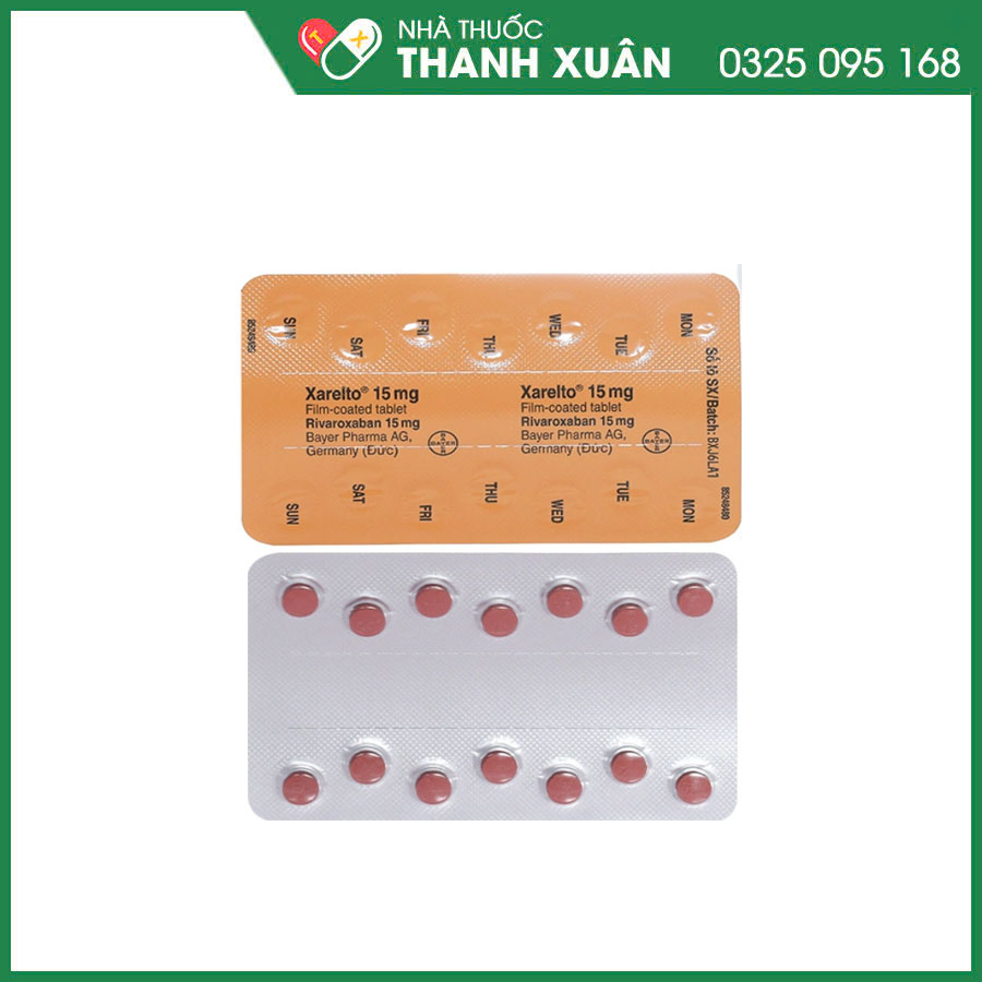 Xarelto 15mg thuốc dự phòng đột quỵ và thuyên tắc mạch toàn thân